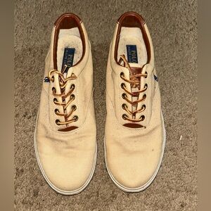 Polo by Ralph Lauren Men's Beige Canvas Sneakers